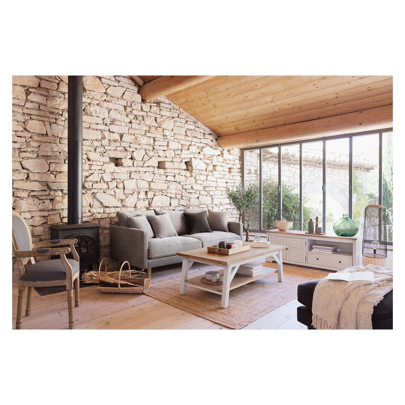 Кафе маса Atmosphera Olbia, 2 плота от МДФ и акация, 120x70x45 см, романтичен дизайн, бяла - 6