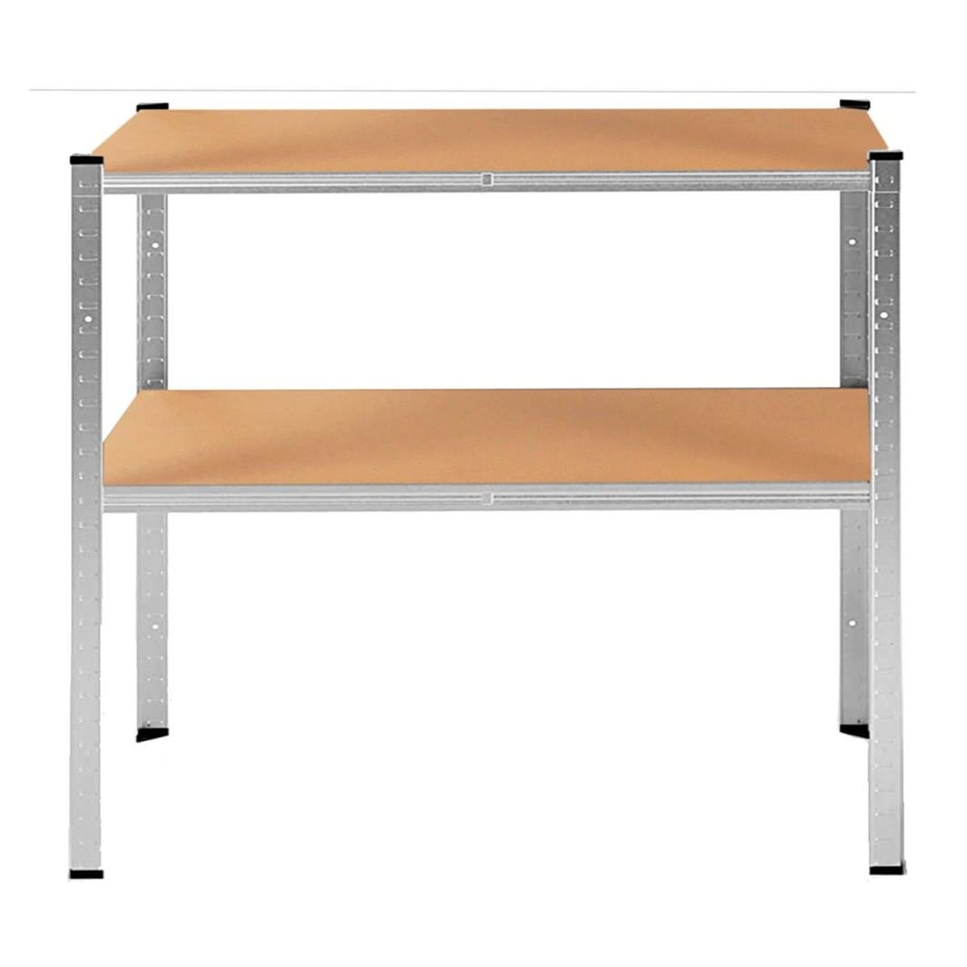 Модулна метална етажерка с 5 рафта от MDF и стомана, 205x120x45 см, макс. 1000 кг, сребриста - 13