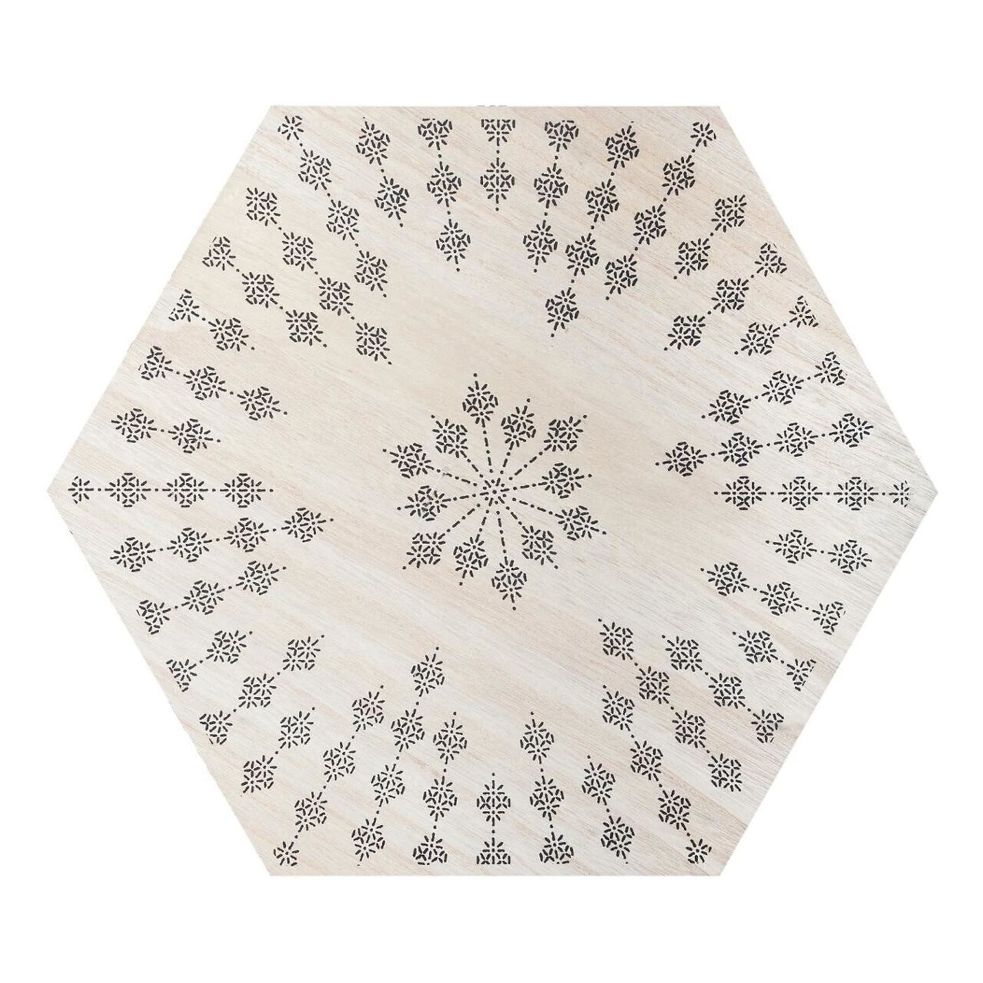 Осмоъгълна масичка за кафе atmosphera kumi стомана mdf, 44x38x40 см, етно дизайн, черна - 3