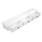 Пластмасов рафт за стена с 3 чекмеджета, гланц MDF, бърз монтаж, 80x15x10 см, елегантен дизайн, бял thumbnail 1