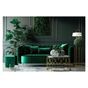 Квадратен пуф, текстилна тапицерия, стоманени крака, товароносимост 100 кг, 28x42 см, зелен thumbnail 2