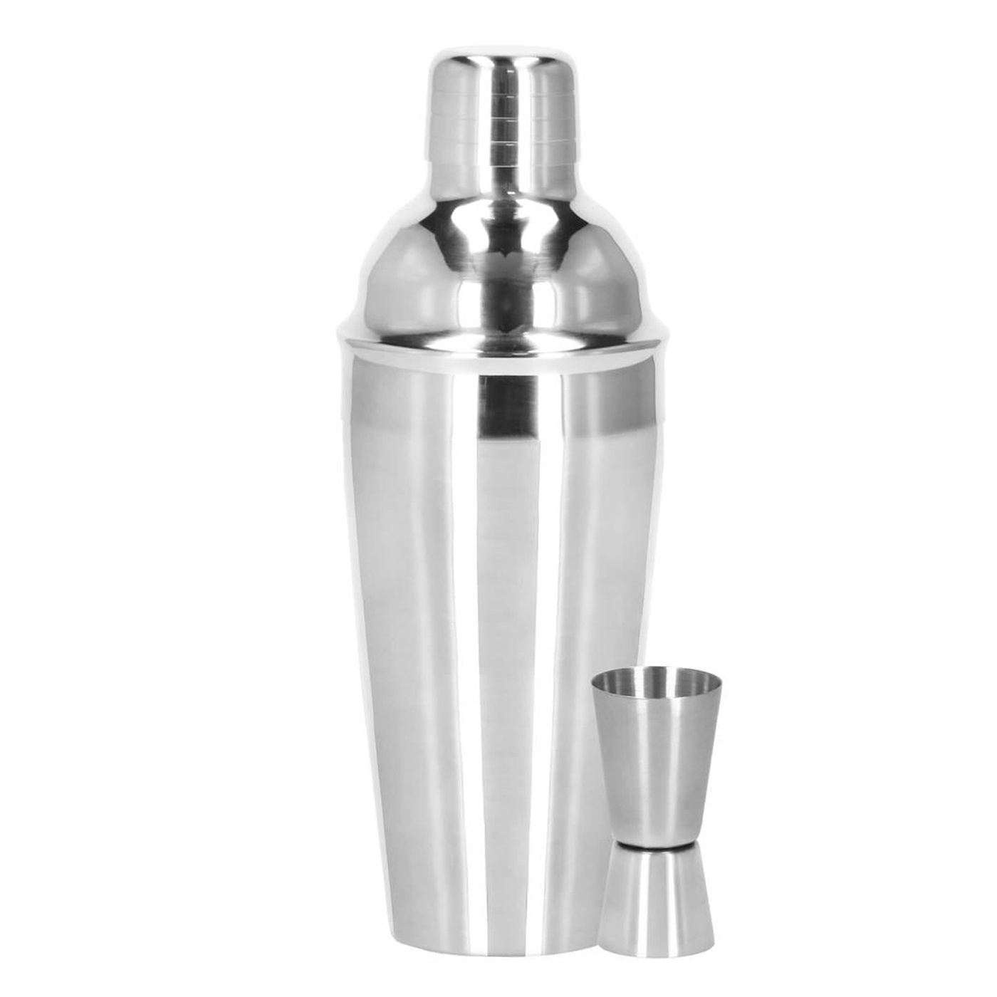 Комплект за шейкове за коктейли Barman 750 ml Неръждаема стомана, 5 части, Елегантен дизайн, Сребрист - 14