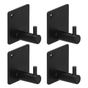 Set 4 agatatori baie tip cuier aluminiu fixare inclusa, design compact, finisaj mat, negru thumbnail 1