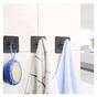 Set 4 agatatori baie tip cuier aluminiu fixare inclusa, design compact, finisaj mat, negru thumbnail 3