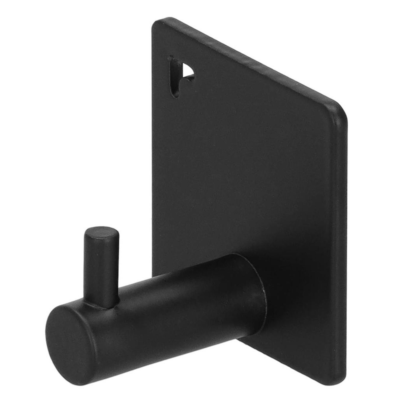 Set 4 agatatori baie tip cuier aluminiu fixare inclusa, design compact, finisaj mat, negru - 5