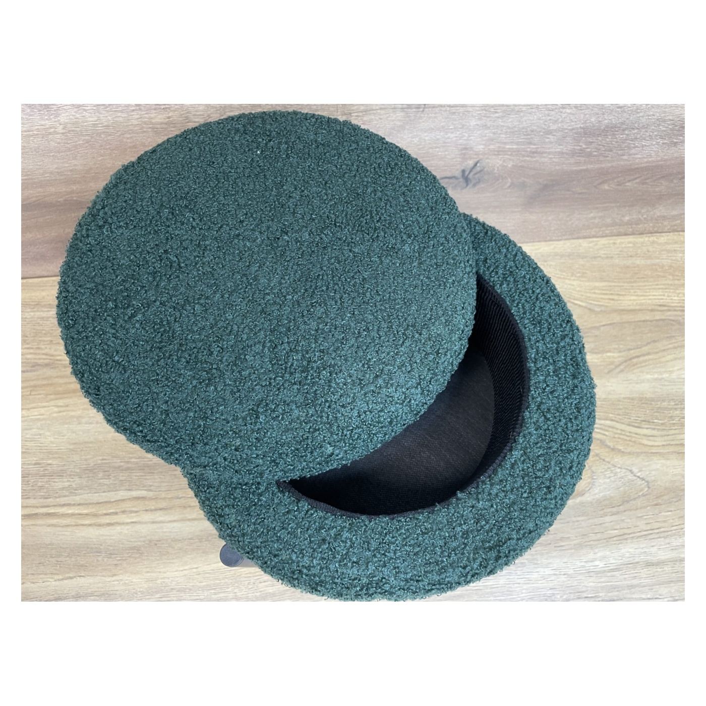 Детска кръгла табуретка, Максимално натоварване 50 кг, Компактна, 31x28 см, Весел дизайн, Зелена - 7