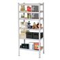 Метална етажерка с 6 рафта, алуминий MDF, 900 кг макс., 225x110x50 см, регулируема, сребриста thumbnail 2