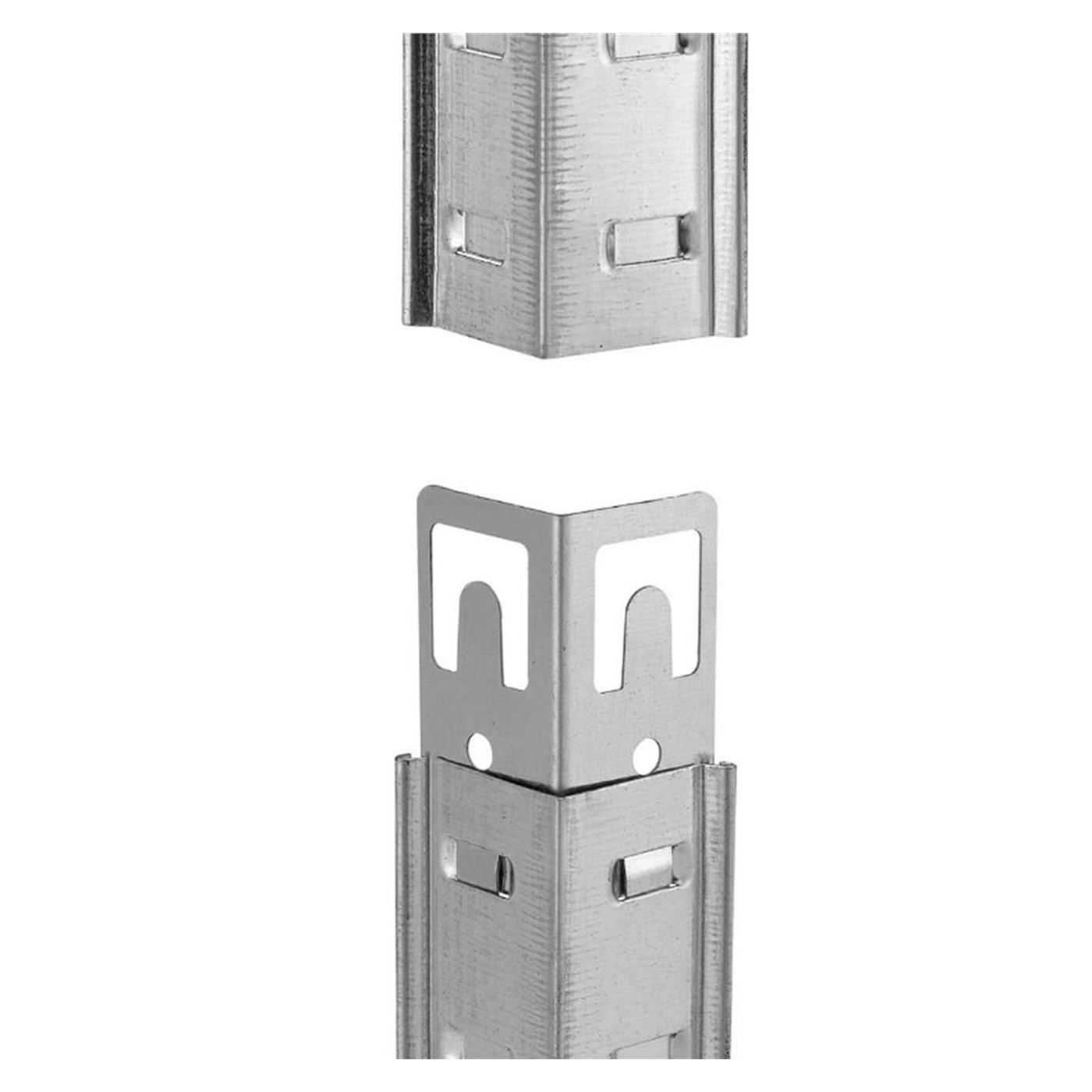 Метална етажерка с 6 рафта, алуминий MDF, 900 кг макс., 225x110x50 см, регулируема, сребриста - 4