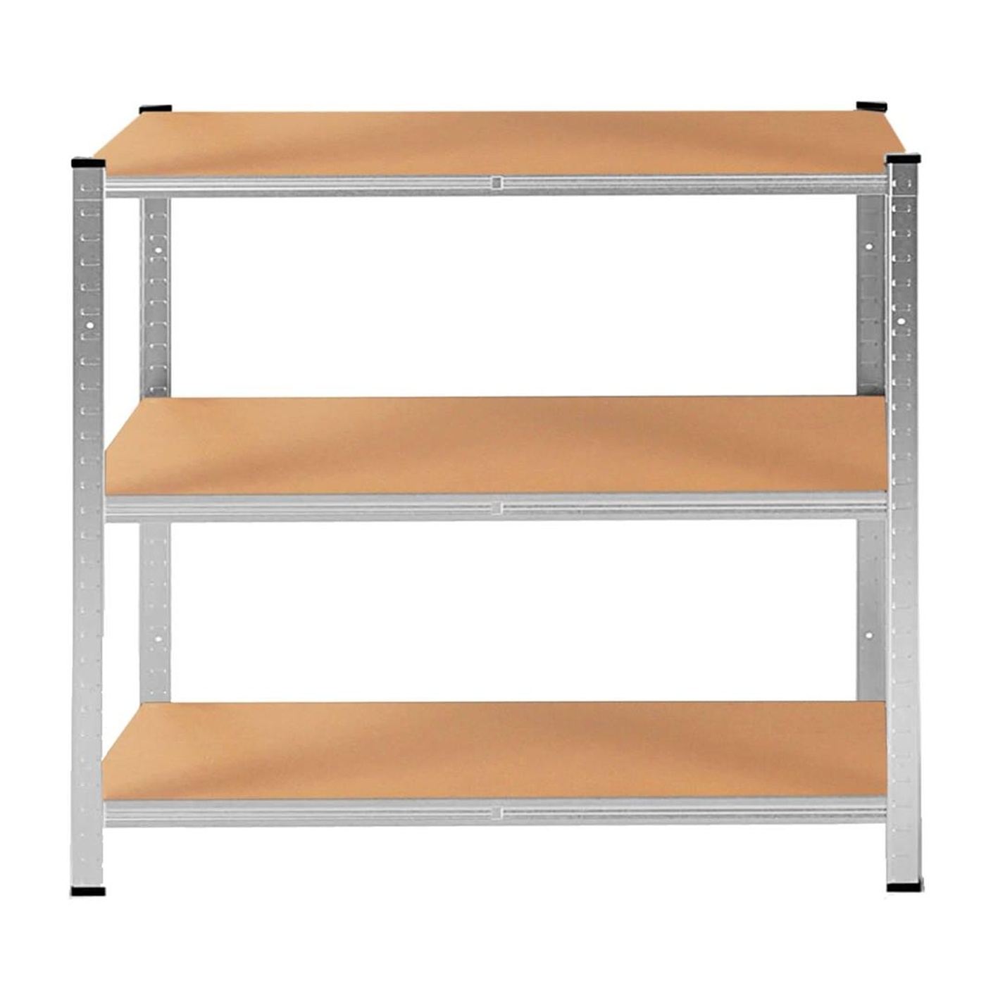 Метална етажерка с 6 рафта, алуминий MDF, 900 кг макс., 225x110x50 см, регулируема, сребриста - 6