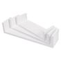 Комплект от 3 плаващи стенни рафта MDF 30 35 40 см, Двойно закрепване, Минималистичен дизайн, Бял thumbnail 4