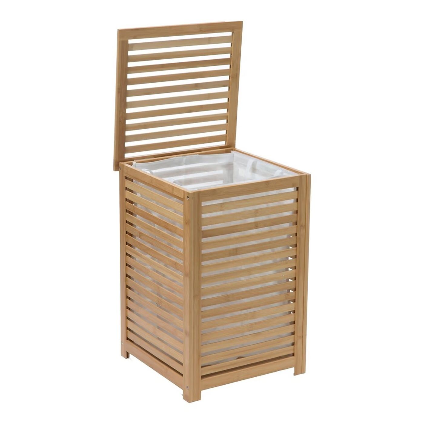 5Five Sicela MDF Дървена кошница за пране, 65 литра, 40x40x58 см, Натурален - 3