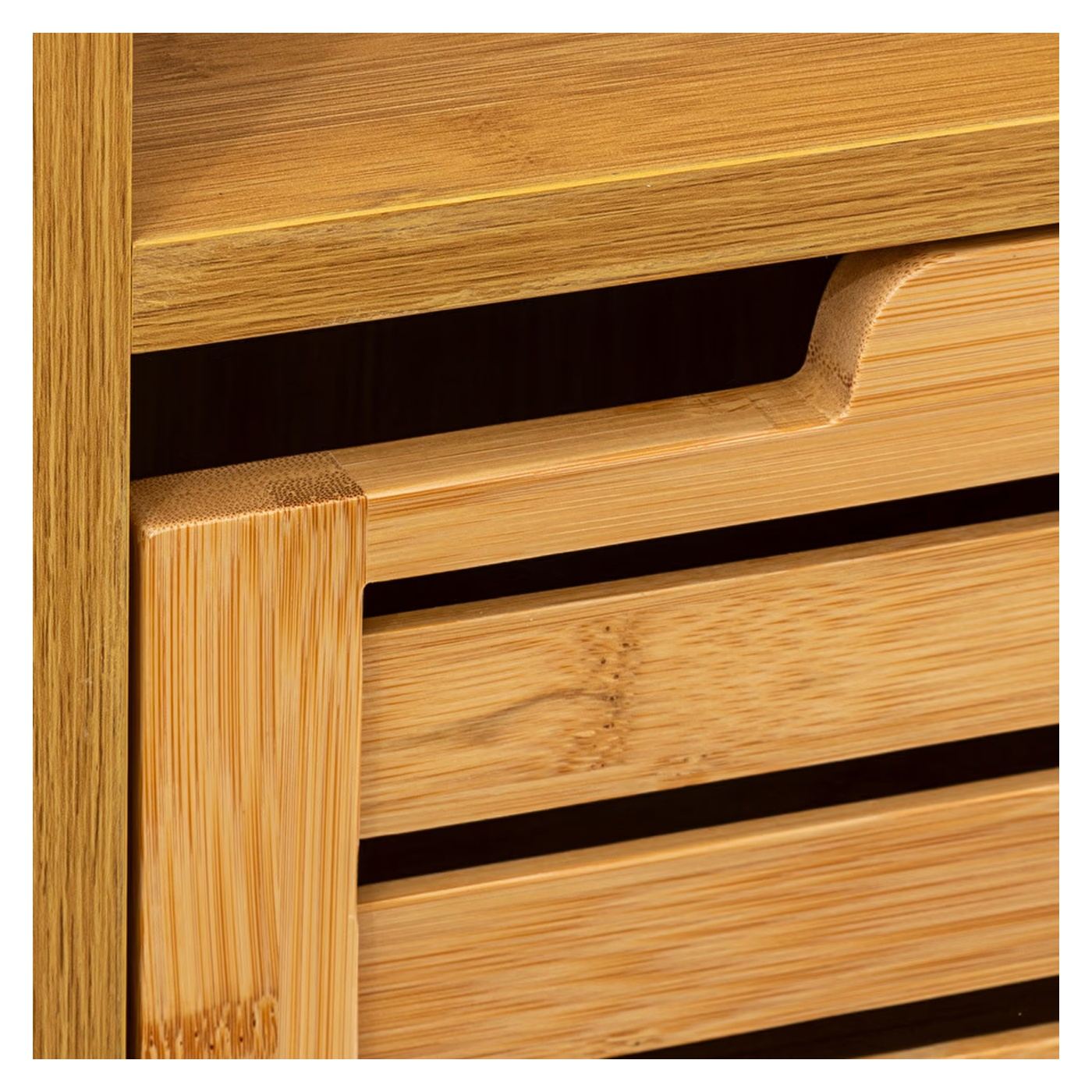 5Five Sicela Базов шкаф с рафтове, бамбук и MDF, 33x28x80 см, натурален - 3