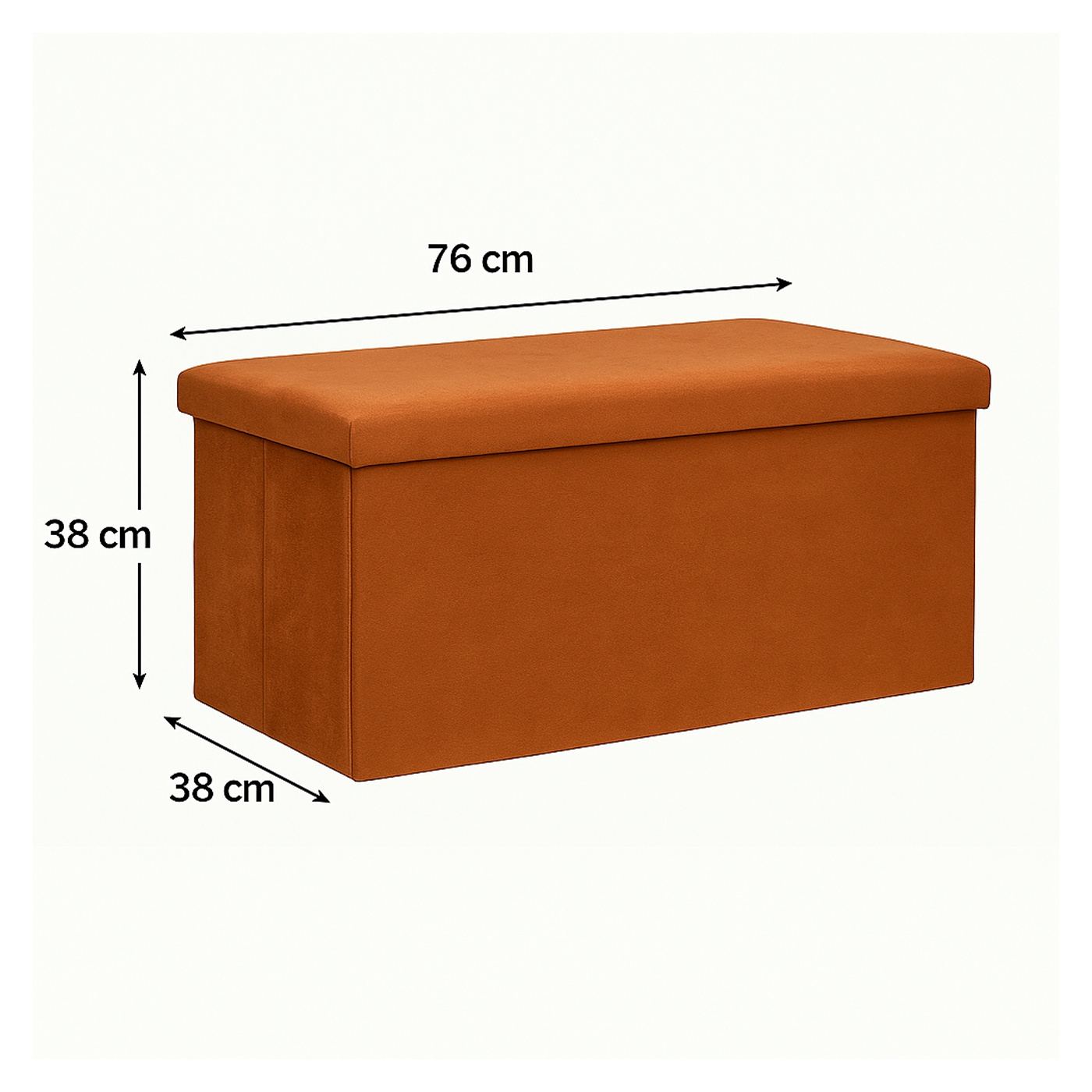 Atmosphera Сгъваем пуф за съхранение Lilou, 80л, 76x38x38 см, Кехлибар - 5