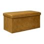 Сгъваем стол Atmosphera Lilou с 80L място за съхранение, 76x38x38 см, горчичено жълт thumbnail 1