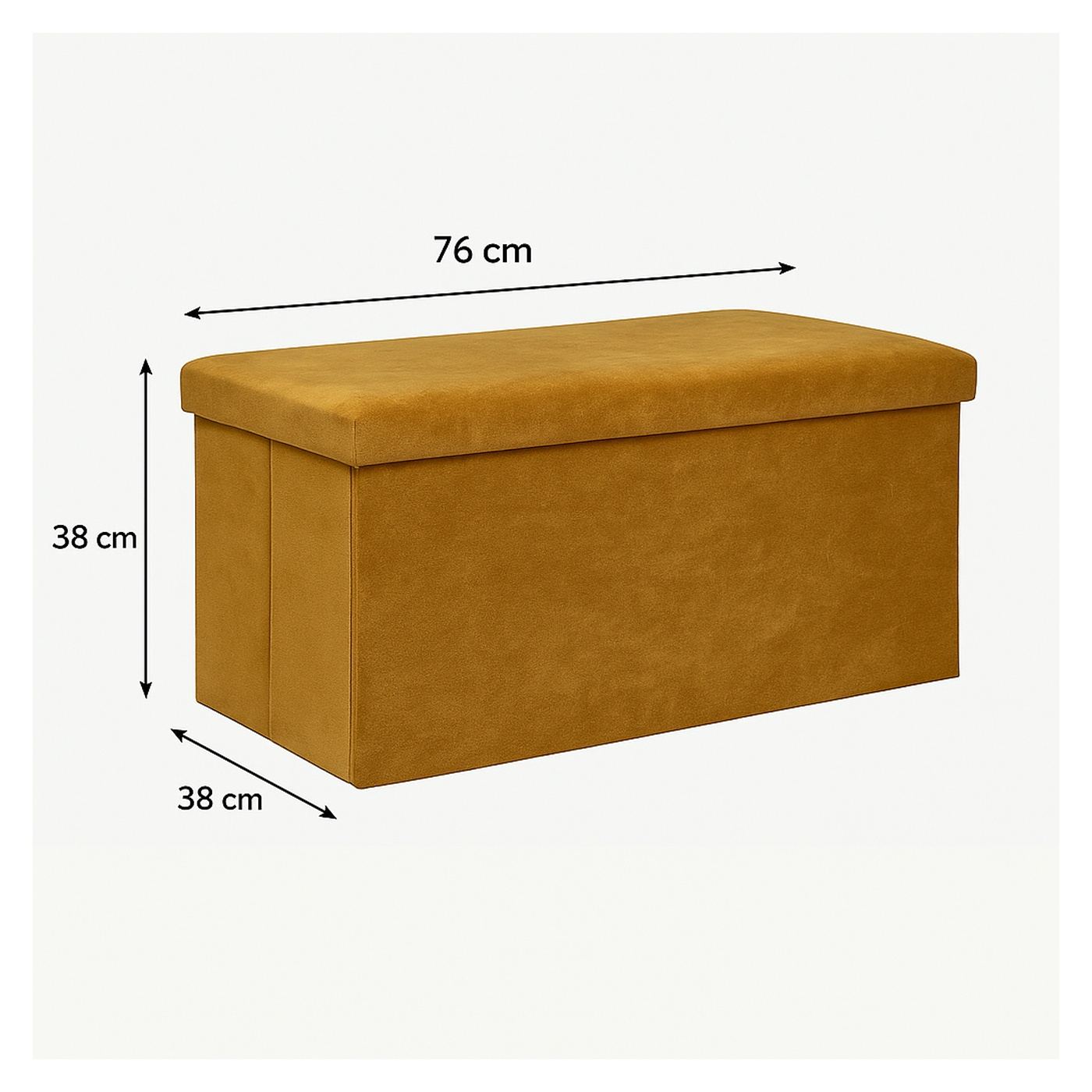 Сгъваем стол Atmosphera Lilou с 80L място за съхранение, 76x38x38 см, горчичено жълт - 6