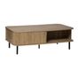 Atmosphera Colva Масичка за кафе, 2 плъзгащи се врати, MDF Стомана, 120x60x41 см, Скандинавски дизайн, Бежов thumbnail 1
