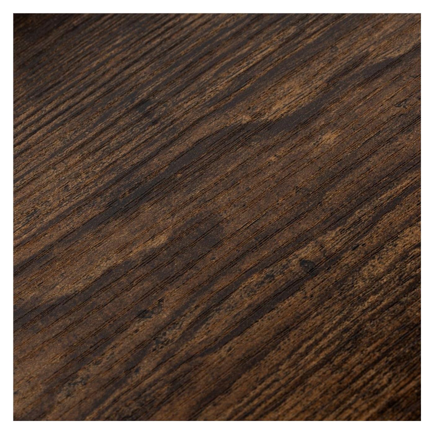 Индустриален стил Метална MDF библиотека с 4 рафта, предпазна ключалка, 56x34x138 см, Макс. 100 кг, Кафяво черно - 11