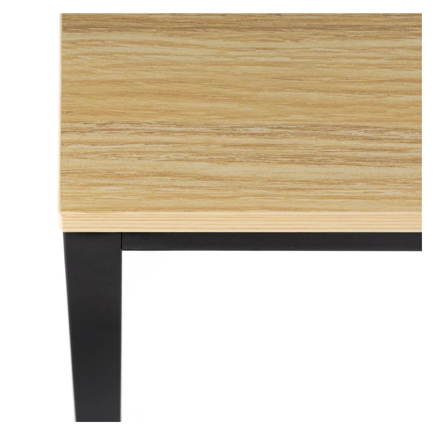 MDF бюро със странични рафтове, здрава метална рамка, 120x48x122 см, макс. 100 кг, светло кафяво - 10