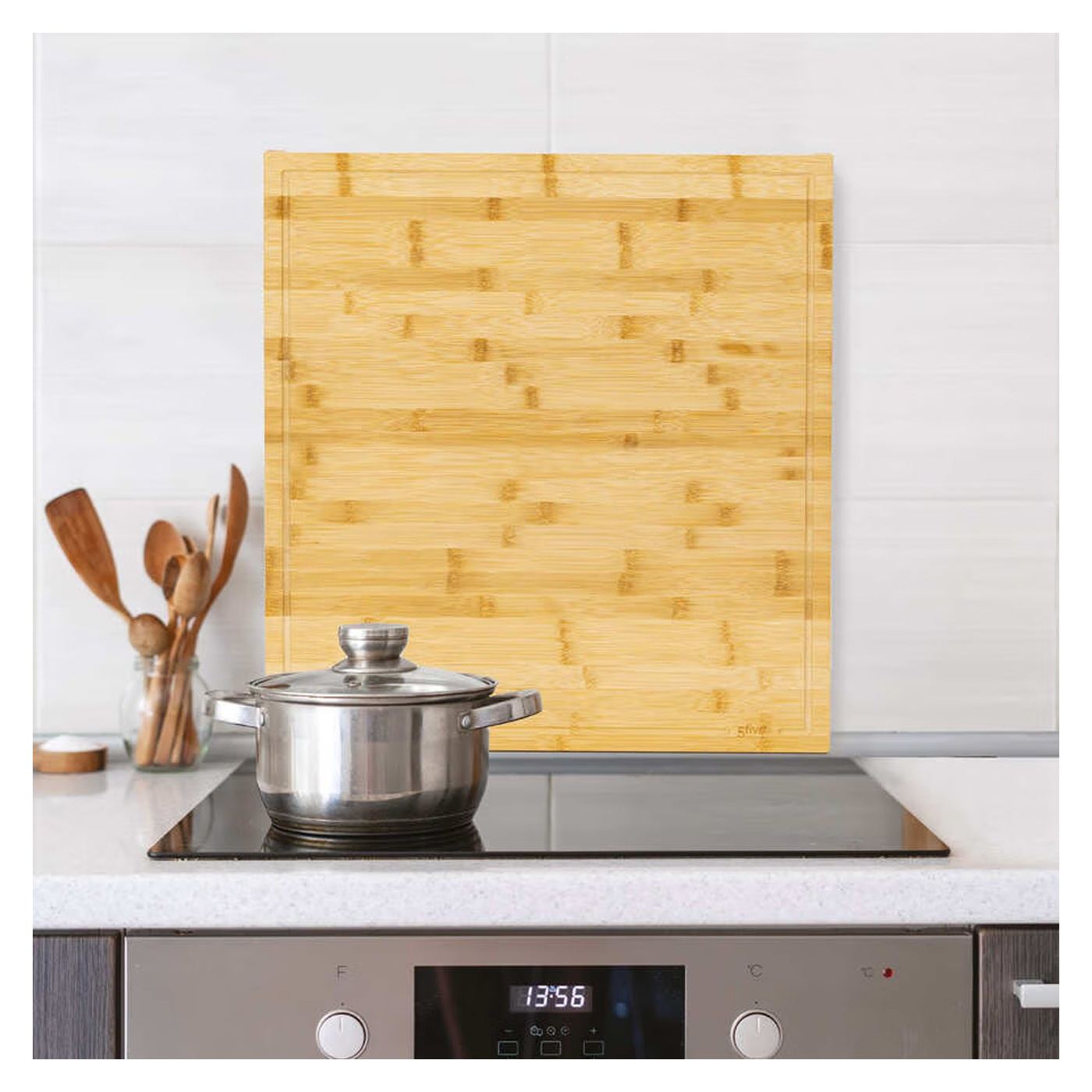 Дъска за рязане Bambou Bamboo, за котлон или плот, 52x58x4 см, натурален - 3