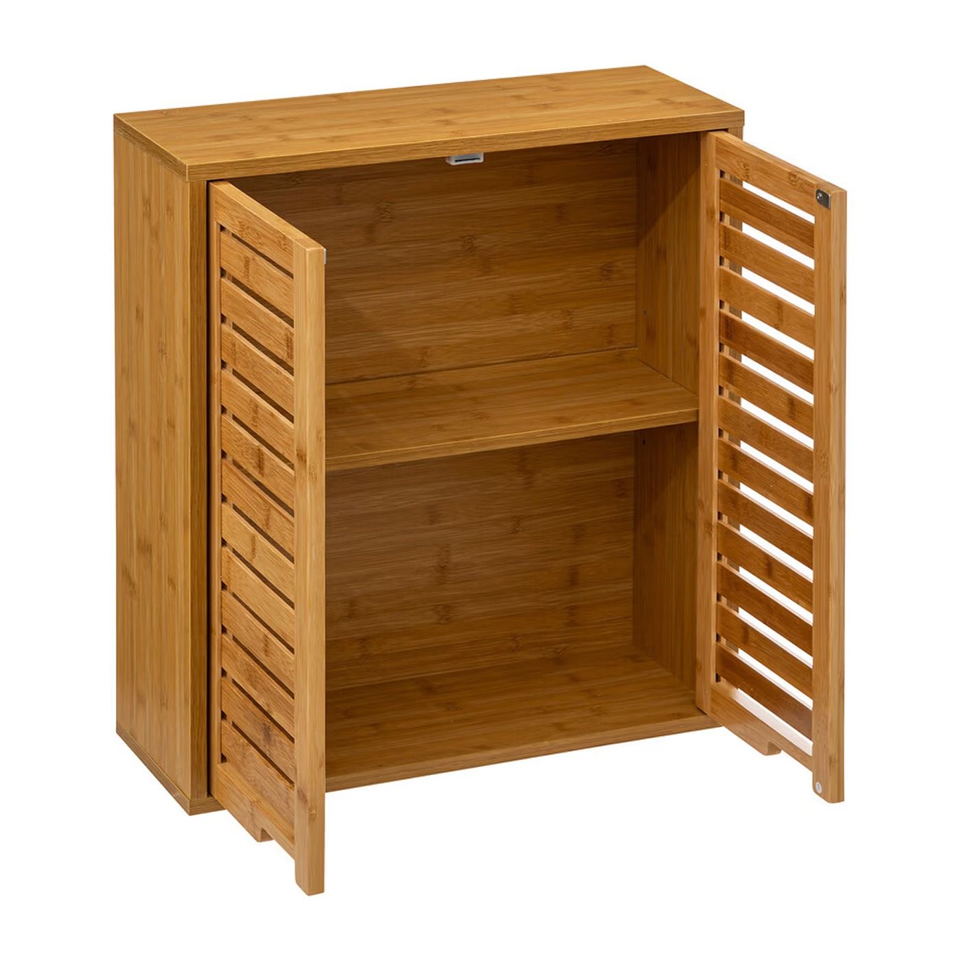 5Five Sicela Стенен шкаф с врата и рафтове, Бамбук и MDF, 52x20x59 см, Натурален - 3
