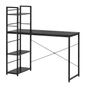 MDF бюро със странични рафтове, метална рамка, просторно, 120x48x122 см, макс. 100 кг, черно thumbnail 1