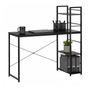 MDF бюро със странични рафтове, метална рамка, просторно, 120x48x122 см, макс. 100 кг, черно thumbnail 3