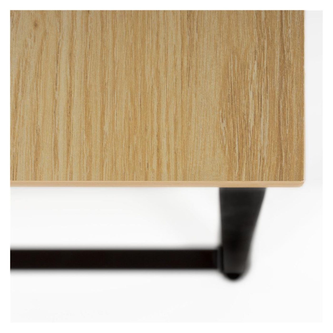 Компактно бюро с плот от MDF, метална рамка, регулируеми крака, 100x50x76 см, макс. 50 кг, светло кафяво - 11