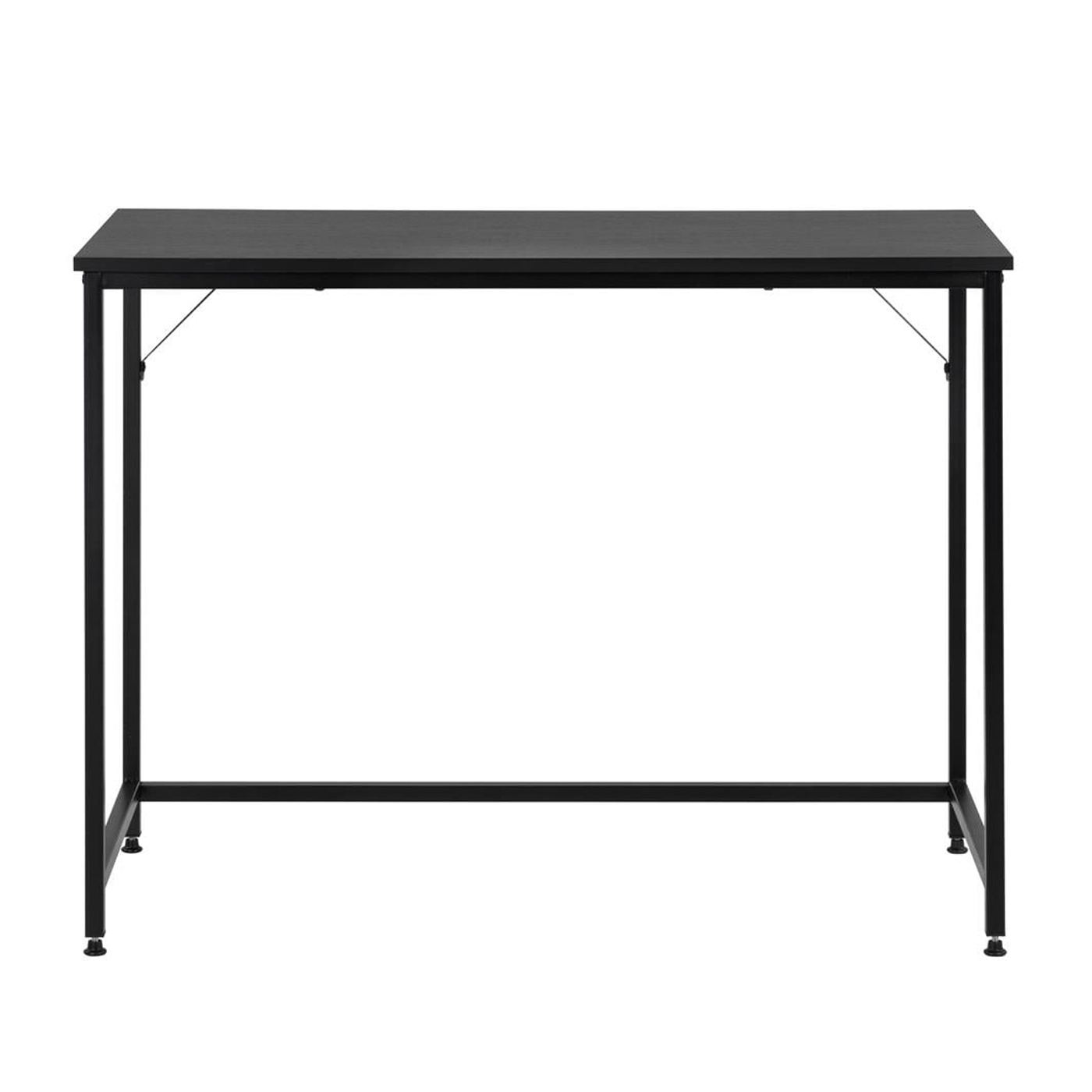 Компактно бюро с плот от MDF, метална рамка, регулируеми крачета, 100x50x76 см, макс. 50 кг, черно - 16