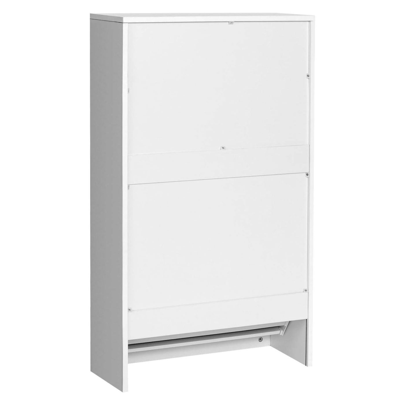 3-крилен шкаф за обувки, за 8-12 чифта, 60x24x102 см, бял - 7