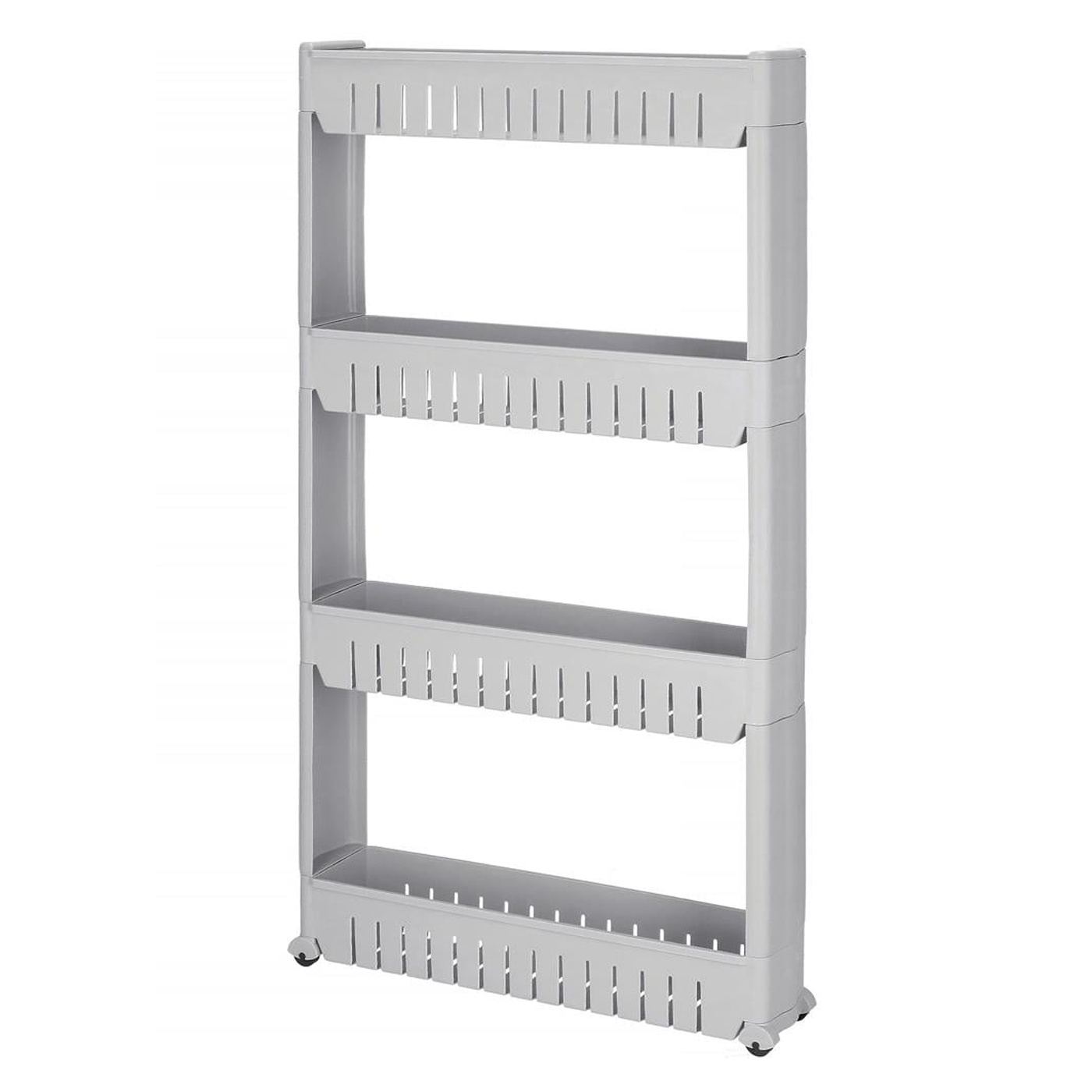 4-степенна подвижна етажерка за кухня или баня, 102x54x13 см, сива - 10