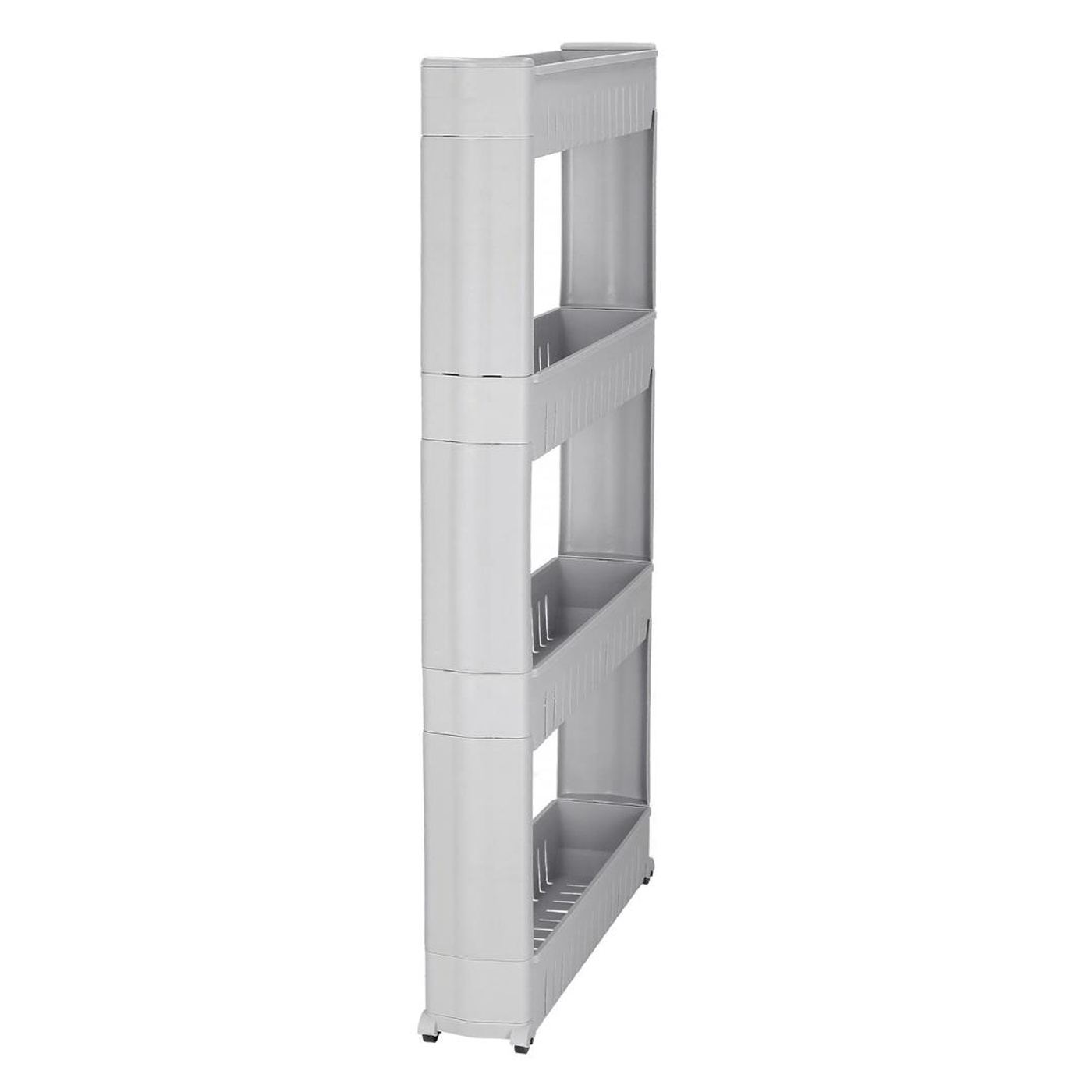 4-степенна подвижна етажерка за кухня или баня, 102x54x13 см, сива - 12