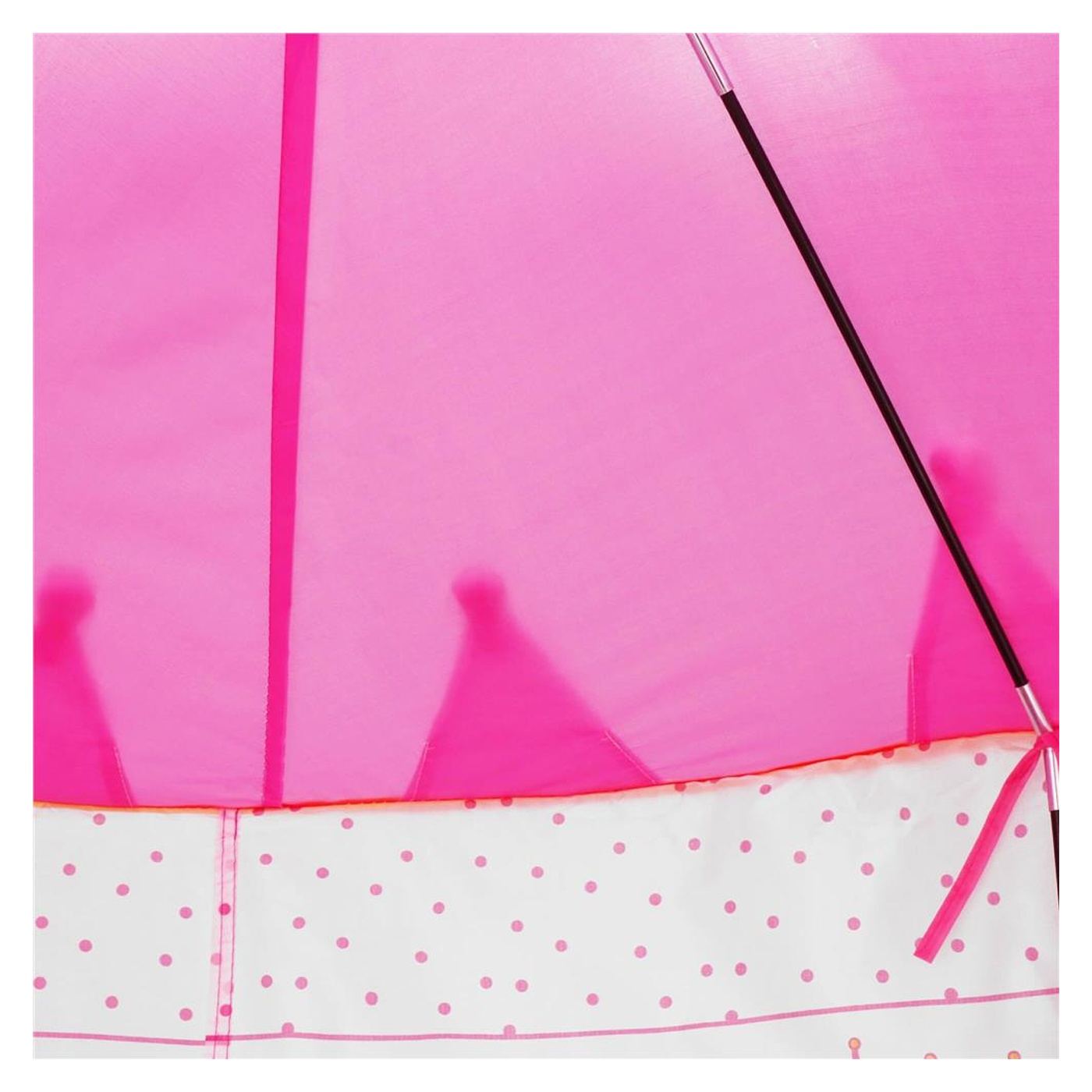 Сгъваема палатка за игра тип "pop-up" за деца с корони и точки, 100x140 см, за закрито и открито, розова - 11