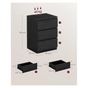Комплект от 2 нощни шкафчета с 3 чекмеджета, интегрирани USB портове, 35x40x59 см, модерен дизайн, черен thumbnail 3