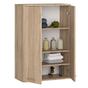 Стенен шкаф за баня, ПДЧ, 2 врати, 4 рафта, 64x30x94 см, ефективна организация, дъб сонома thumbnail 2