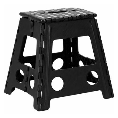 Scaun inaltator multifuncțional tip scara antiderapant, 39 cm înălțime, maxim 150 kg, negru