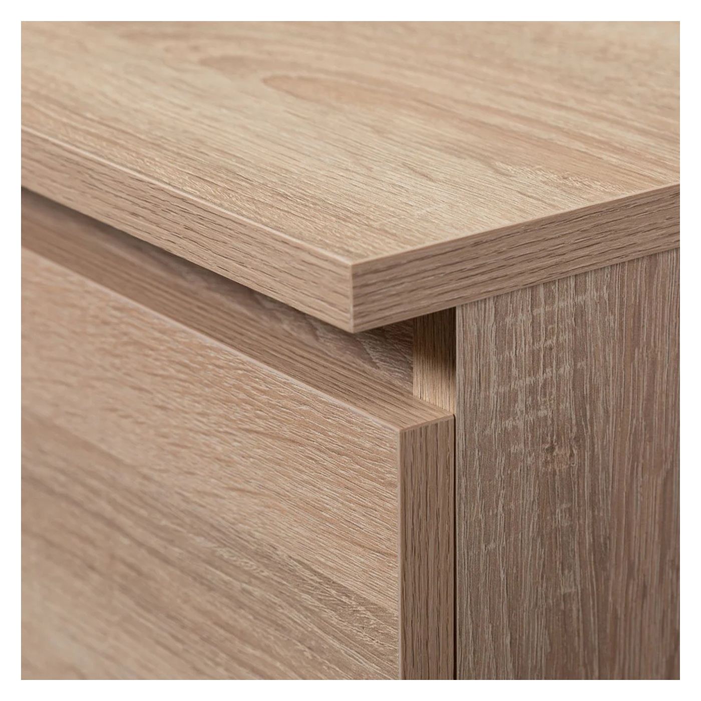 Компютърно бюро Sonoma Oak с чекмедже, шкаф и рафт за клавиатура, 90x50x77 см, Компактно и практично - 3