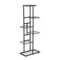 Метална етажерка за цветя с 6 рафта, вертикална конструкция, 41x22x106 см, добра вентилация, черна thumbnail 3