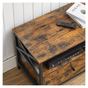 Индустриална ТВ поставка с 2 чекмеджета и 2 рафта, метална рамка, 120x40x50 см, рустик дизайн, кафяв thumbnail 4
