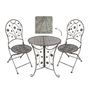 Градински комплект мебели Madison Metal, маса 70x75 см и 2 стола 43x40x94 см, винтидж стил, бронз thumbnail 3