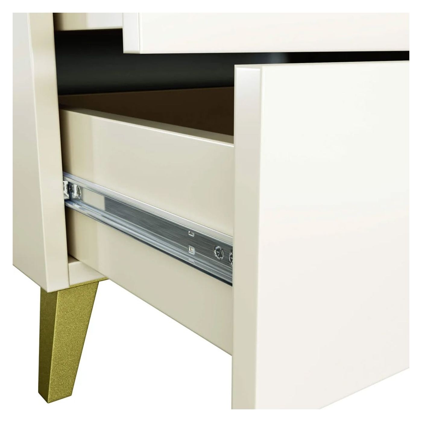 Скрин MOBI K-04, 4 чекмеджета, 60x37x73 см, кашмир със златни детайли - 7