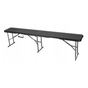 Сгъваема градинска кетъринг пейка HDPE метална конструкция, 180x28x43 см, Компактна, Черна thumbnail 1