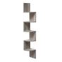 Пластмасов 5-етажен ъглов рафт, 20x20x128см, Сив thumbnail 1