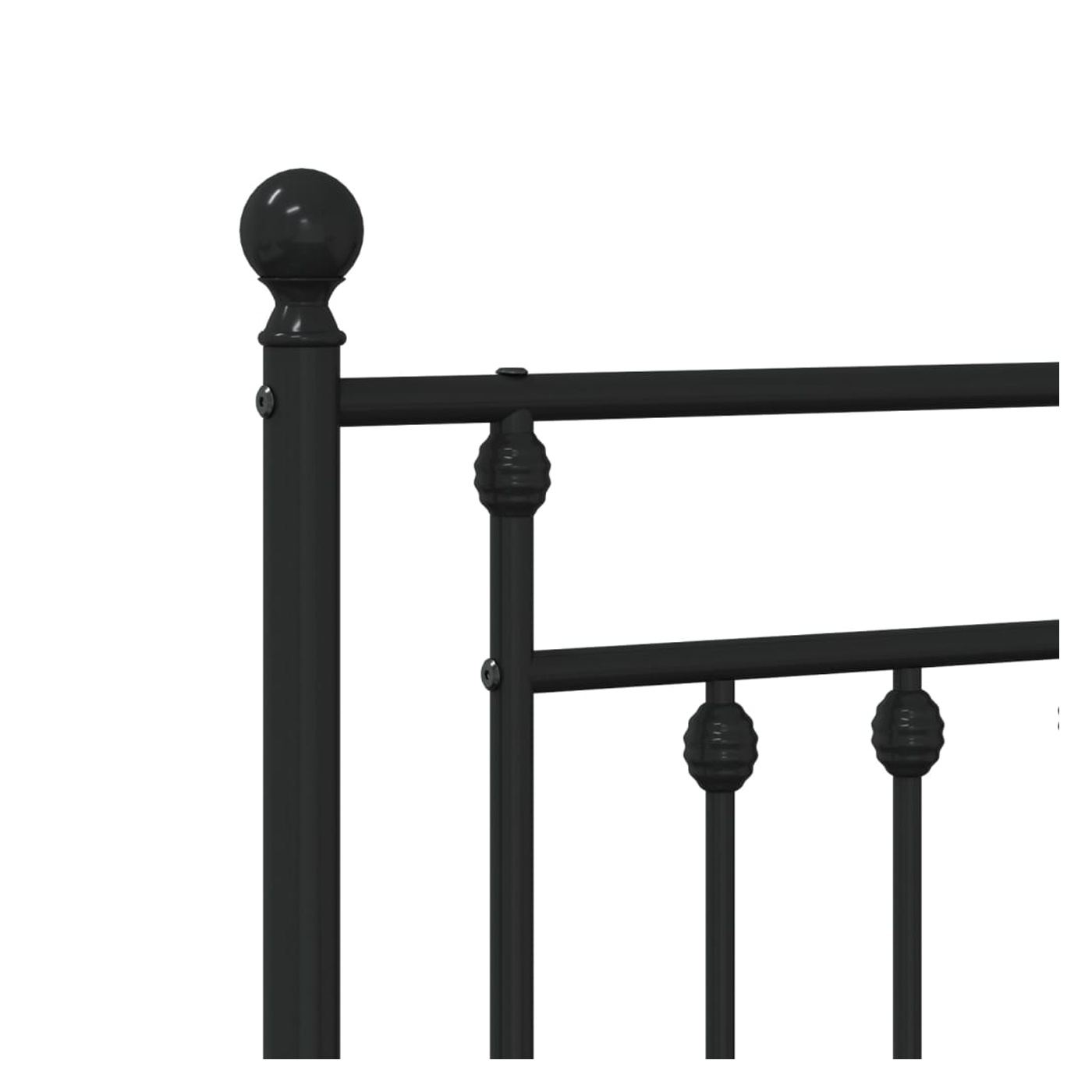 Metalni okvir za krevet, crna, 75 cm - 6