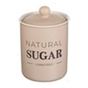 Керамичен буркан в екрю цвят с капак и надпис "Sugar", 750 ml thumbnail 1