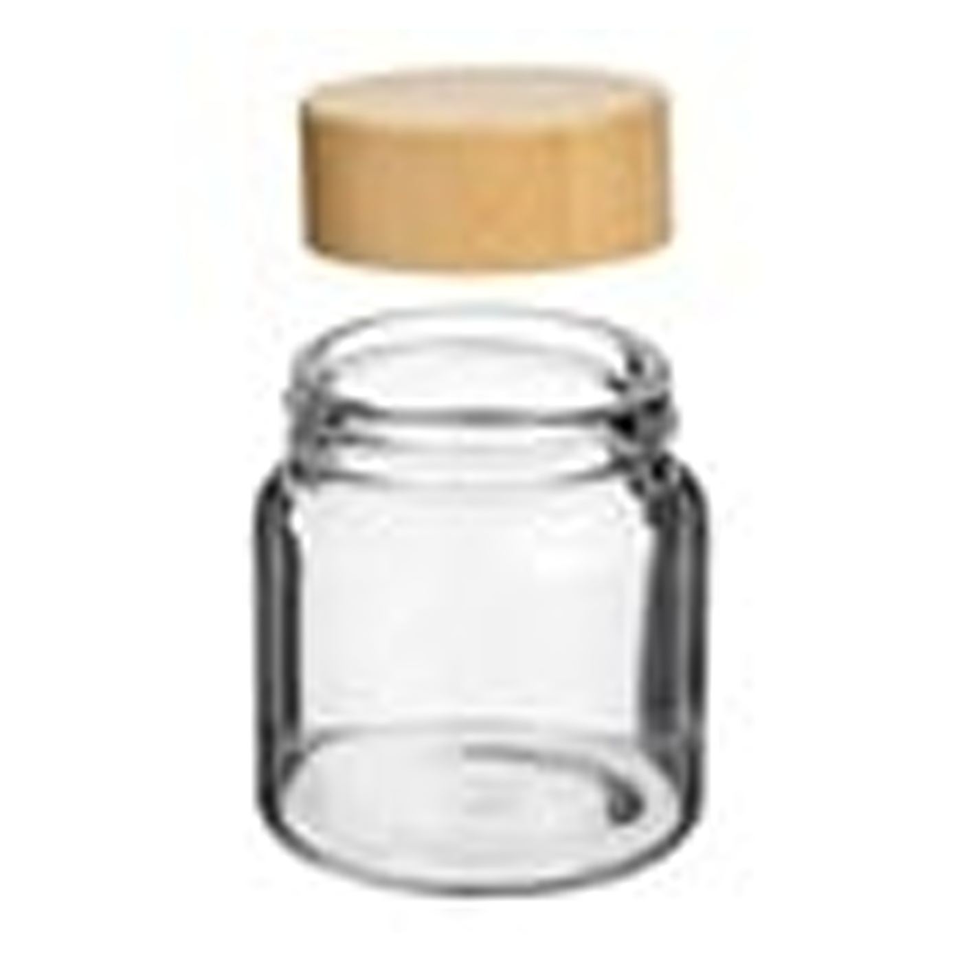 Стъклено бурканче за съхранение с бамбуков капак, 60 ml - 3