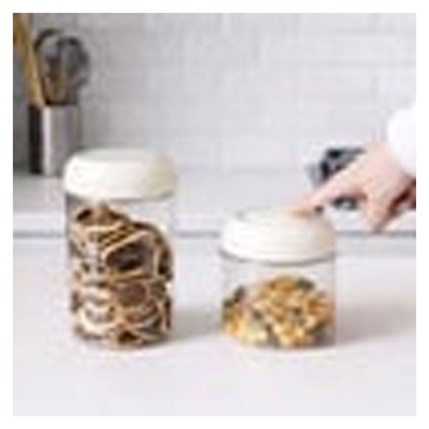 Стъклен буркан с предпазна капачка (press lid) 590 ml - 2