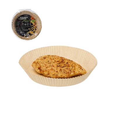 Set 50 hârtii de copt pentru airfryer, antiaderente și rotunde, 16 x 4.5 cm, JollyMag, FRY2541