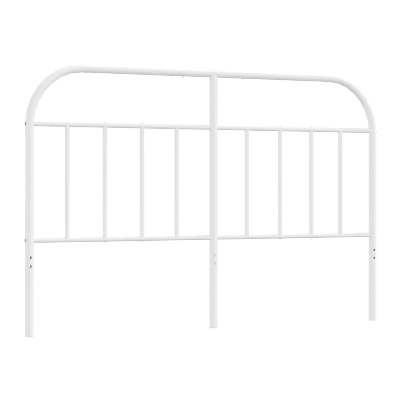 Metalni uzglavlje za krevet, bijelo, 150 cm - 2