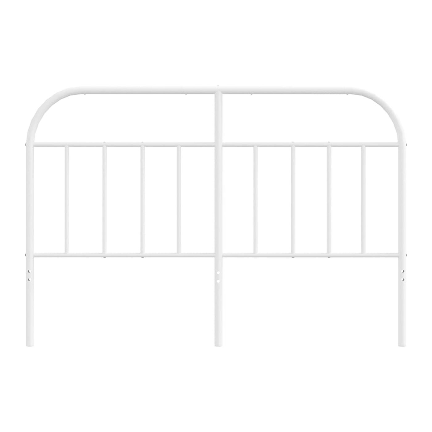 Metalni uzglavlje za krevet, bijelo, 150 cm - 4