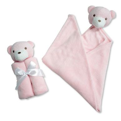 Paturica pentru bebelusi cu ursulet roz Snuggle Baby